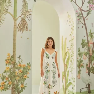 Vestido Bordado Floral Folk