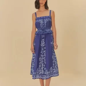 Vestido Cropped Estampado Relicário Tropical