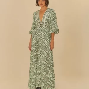 Vestido Longo Estampado Brilho De Abacaxi