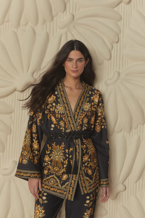 KIMONO MOLETOM FLORA ABACAXI