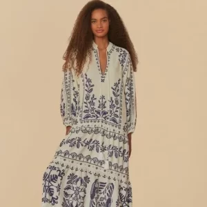 Vestido Longo Estampado Relicário Tropical