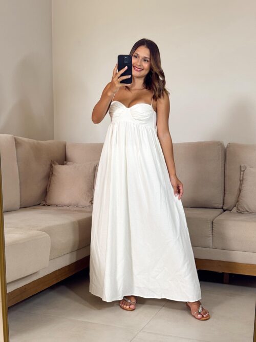 Vestido Longo Franzido