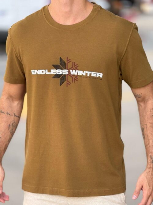 T Shirt Double Endless Winter  - morrom cedro