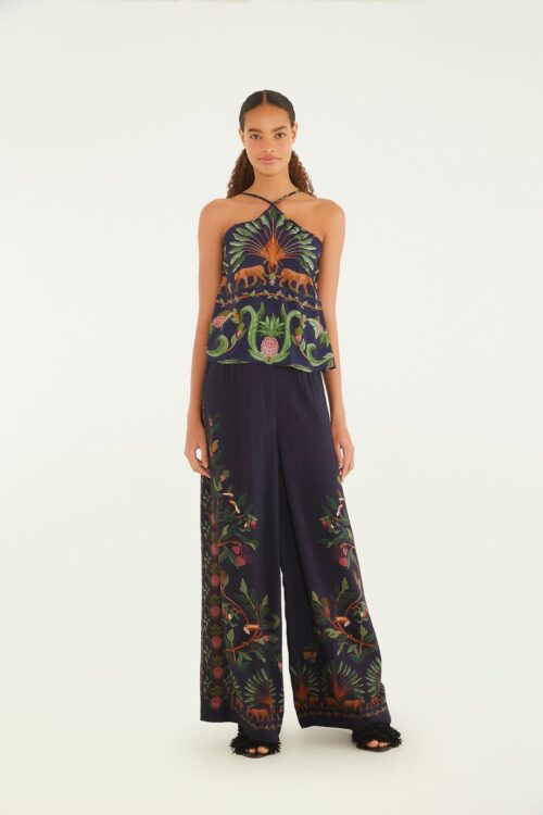 Calça Pantalona Floresta Doce