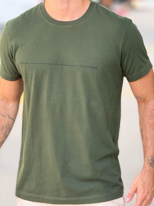 T Shirt Vintage We Are Nature - verde palmeira
