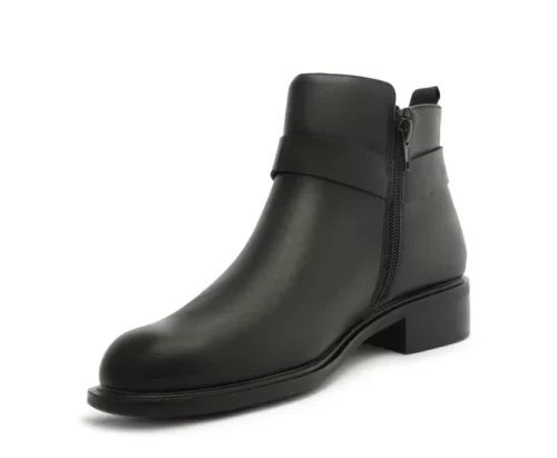 Bota Cano Curto Elo De Metal Preta - Image 5