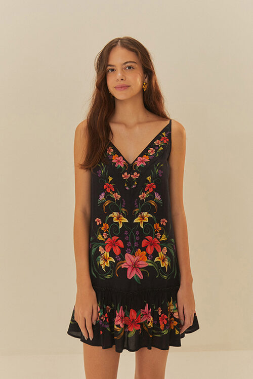 VESTIDO CURTO VESTIDA DE FLOR