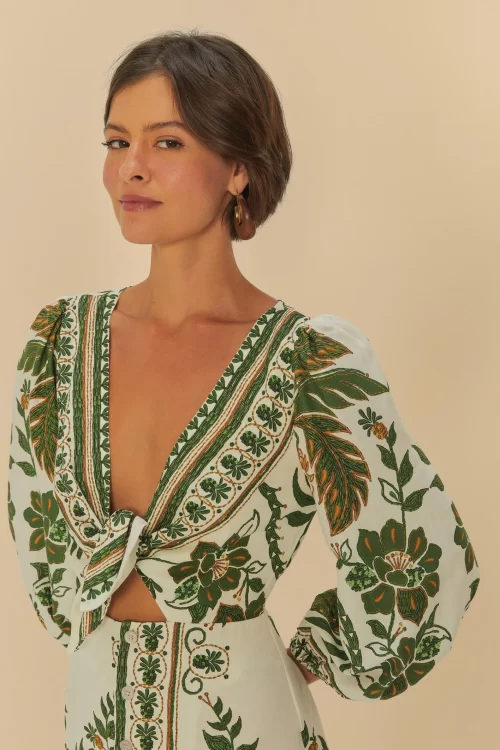 Vestido Cropped Estampado Mari - Imagem 3