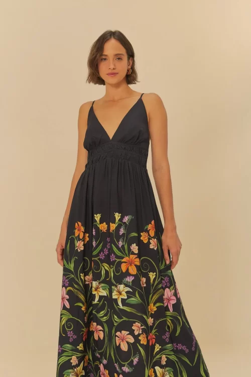 Vestido Longo Estampado Vestida De Flor - Image 2