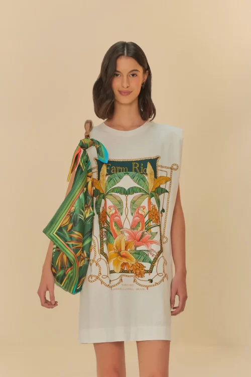 Vestido Curto Estampado Riqueza Tropical