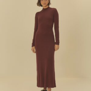 Vestido Golinha Decote Costas Crepe
