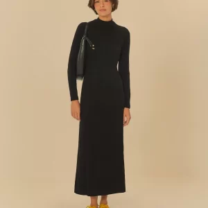 Vestido Golinha Decote Costas Crepe