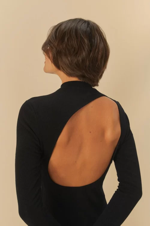 Vestido Golinha Decote Costas Crepe - Image 2