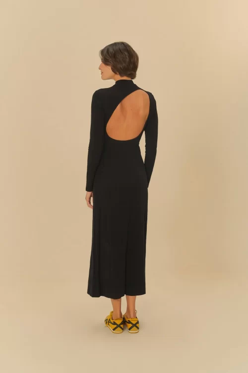 Vestido Golinha Decote Costas Crepe - Image 4