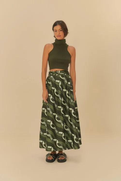 Regata Cropped Gola Bella - verde - Image 2