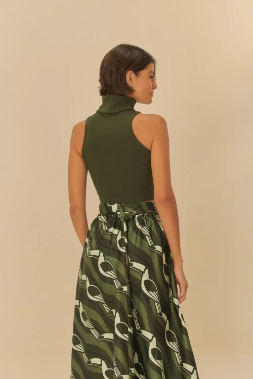 Regata Cropped Gola Bella - verde - Image 4