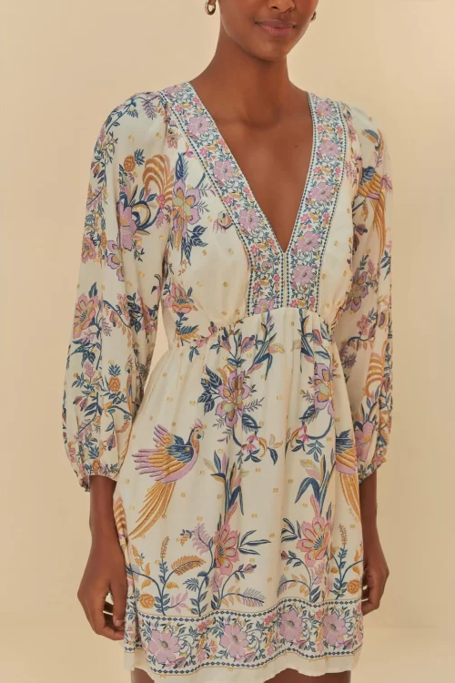 Vestido Curto Lenço Estampado Delicadeza Boho - Image 2