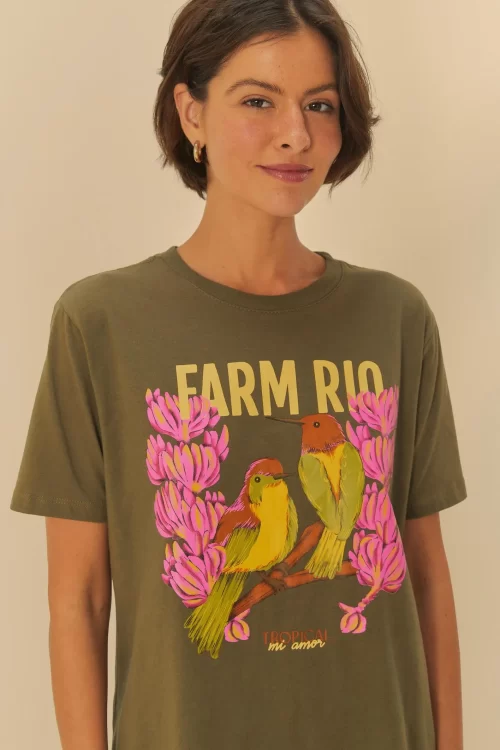 T-Shirt Fit Estampada Farm Rio Passáros - Image 2