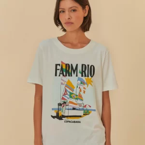 T-Shirt Fit Estampada Farm Rio Copacabana