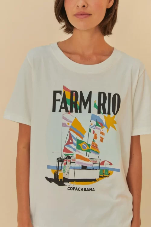 T-Shirt Fit Estampada Farm Rio Copacabana - Image 2