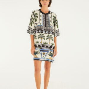 VESTIDO T SHIRT JARDIM TROPICAL