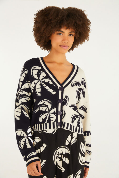 CARDIGAN CURTO TRICOT COQUEIRADA