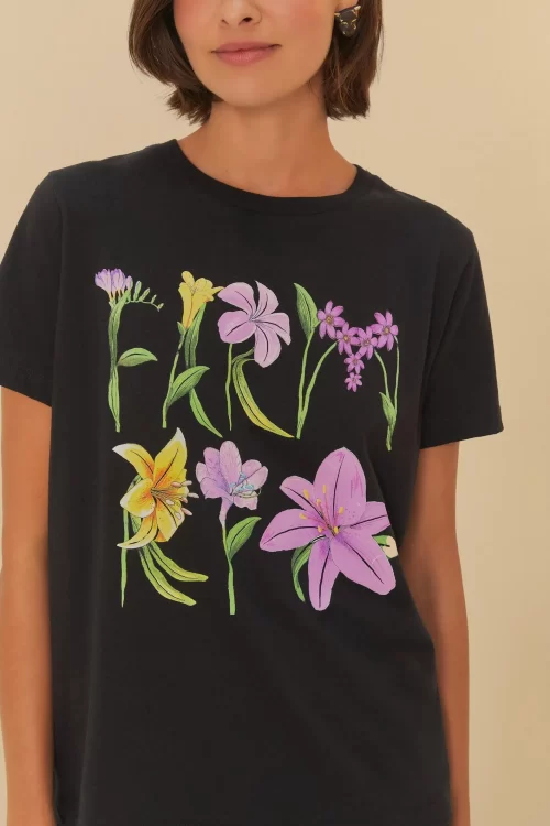T-Shirt Fit Estampada Farm Rio Flores - Image 2