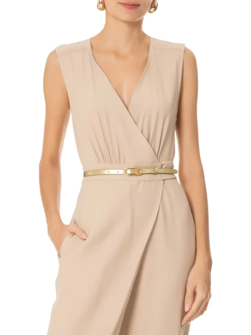Cinto Feminino Metalizado Fino - Dourado Schutz - Image 2