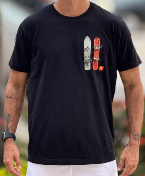 T Shirt Vintage Aspen - preto