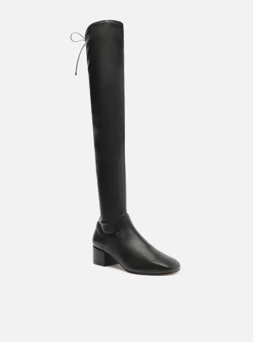 Bota Over The Knee Preta Bico Quadrado - Image 2