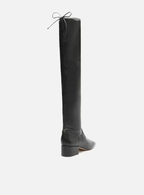 Bota Over The Knee Preta Bico Quadrado - Image 3