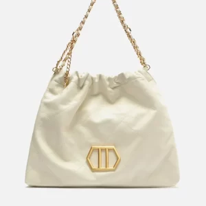 Bolsa Hobo Branca Couro Esther Grande