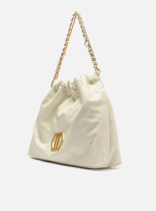 Bolsa Hobo Branca Couro Esther Grande - Image 3