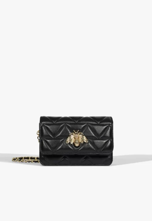 Bolsa Couro Abelha Preta - Pequena