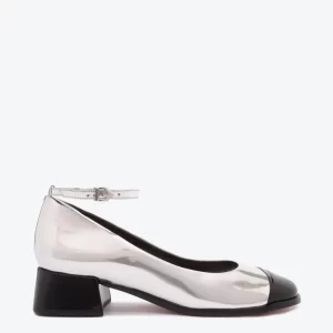 Sapato Preto E Prata Schutz Boneca Dorothy Verniz
