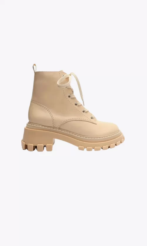 Bota Coturno Cano Curto Tratorado Egg Shell - Imagem 2