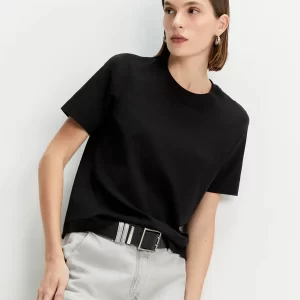 T-shirt algodão pima preta