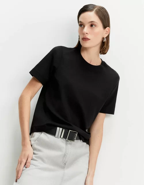 T-shirt algodão pima preta