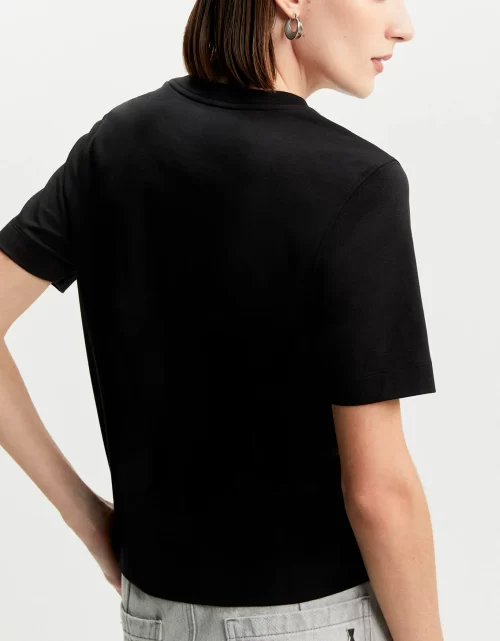 T-shirt algodão pima preta - Image 4