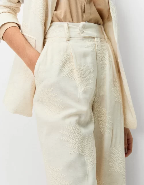 Calça alfaiatada bordado - Image 3