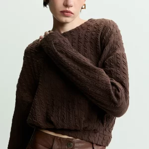 Blusa malha textura