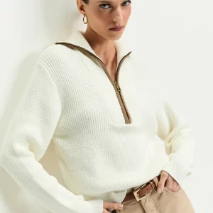 Blusa tricot bicolor