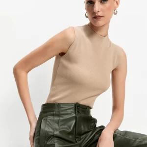 Regata tricot gola - khaki