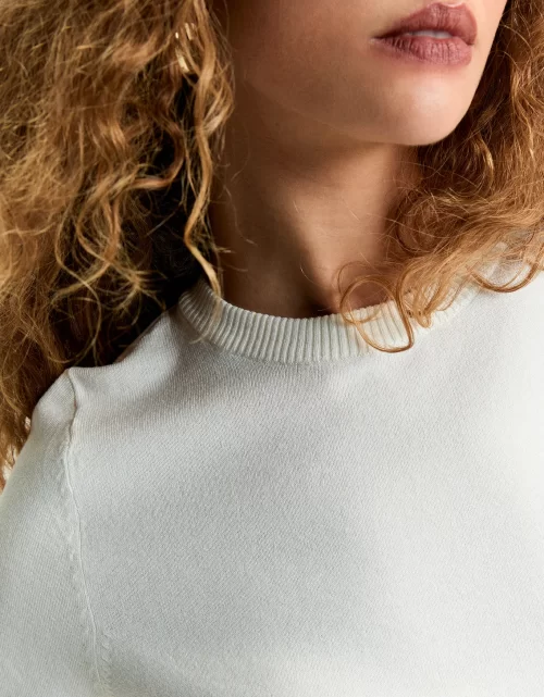 t-shirt tricot básico off white - Image 3