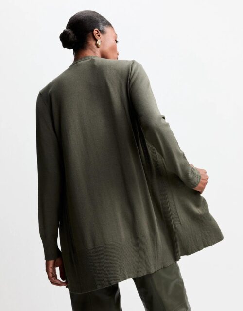 Cardigan tricot básico - verde militar - Image 4