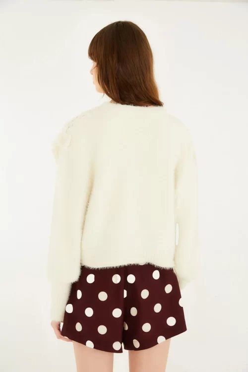 Pull Tricot Artesanal Pala Crochê - Image 3