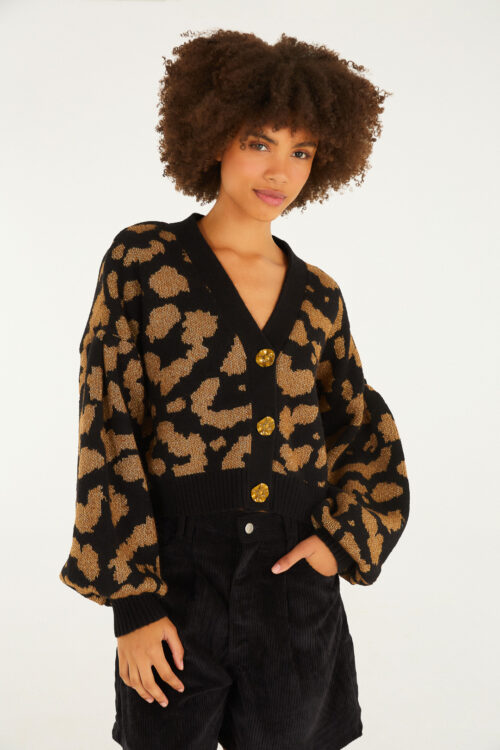 CARDIGAN CURTO TRICOT LUREX ONCA