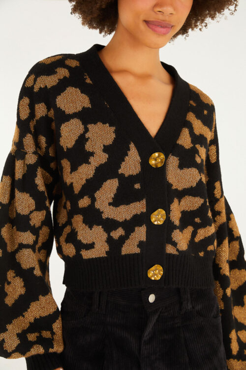 CARDIGAN CURTO TRICOT LUREX ONCA - Image 2