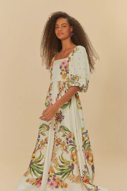 Vestido Cropped Lenço Passáro Em Flor - Image 2
