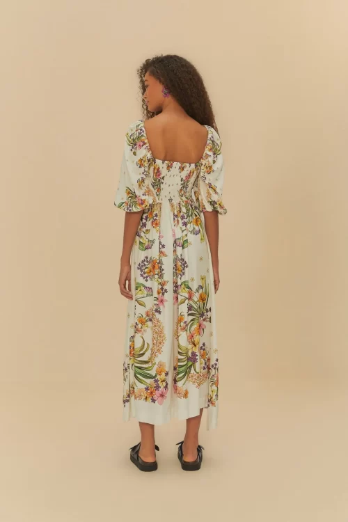 Vestido Cropped Lenço Passáro Em Flor - Image 4
